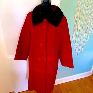 Vintage 1960’s Steven Hockanum Red Coat